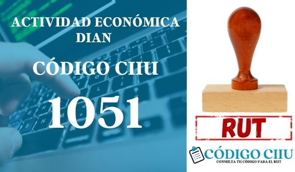 actididad economica 1051 ciiu dian rut