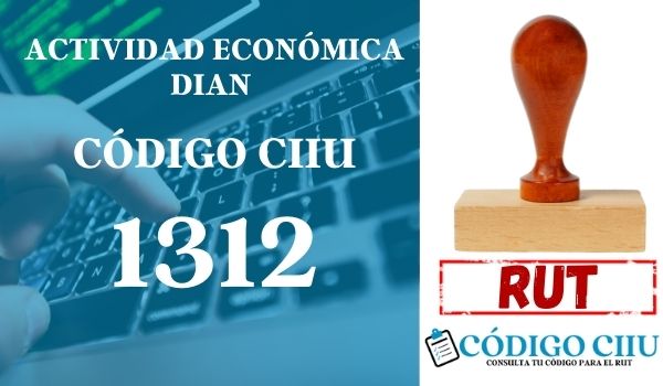 actididad economica 1312 ciiu dian rut