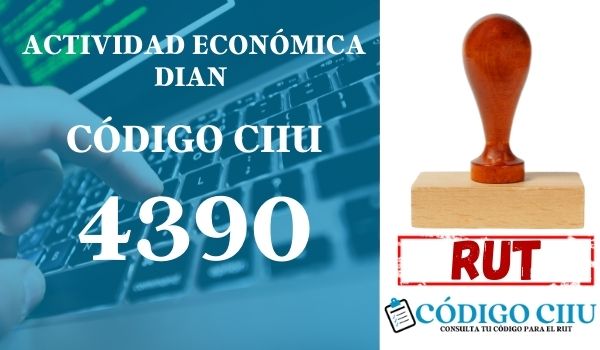 actididad economica 4390 ciiu dian rut