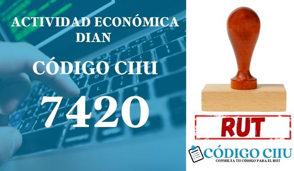 actididad economica 7420 ciiu dian rut