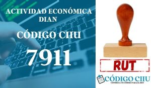 actididad economica 7911 ciiu dian rut