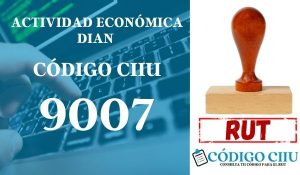 actididad economica 9007 ciiu dian rut