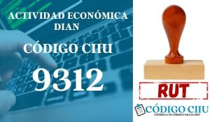 actididad economica 9312 ciiu dian rut